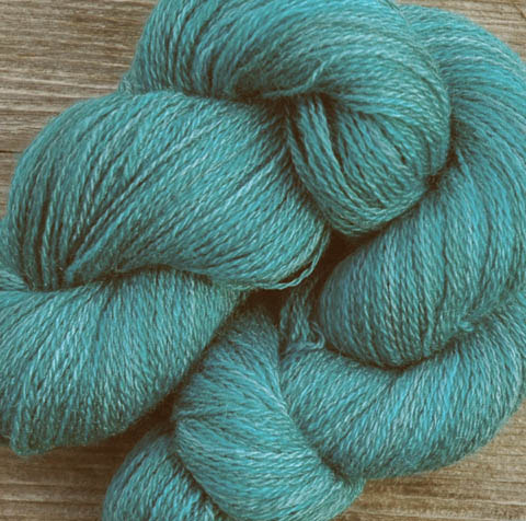 "turquoise" merino/silk lace wt.